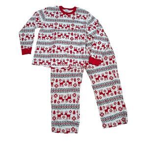 Hanna Andersson Dear Deer Fair Isle Pajama Set Womens XXL